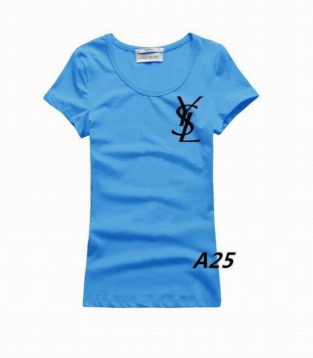 YSL short round collar T woman S-XL-152